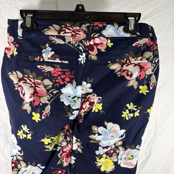 Old Navy Harper Floral Ankle Pants Women's Size 4 Slim Fit Workwear Trousers - Picture 7 of 16